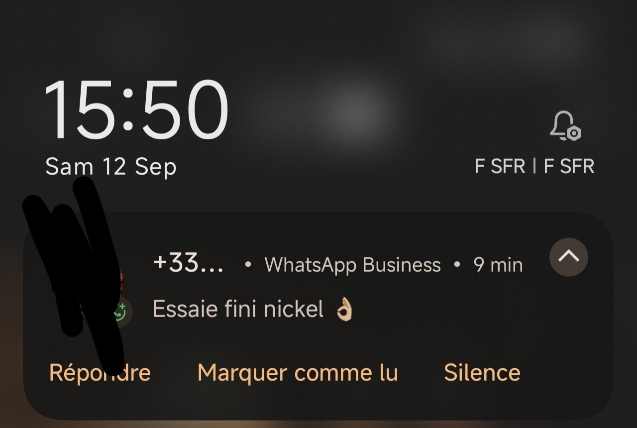 Capture d'un retour client