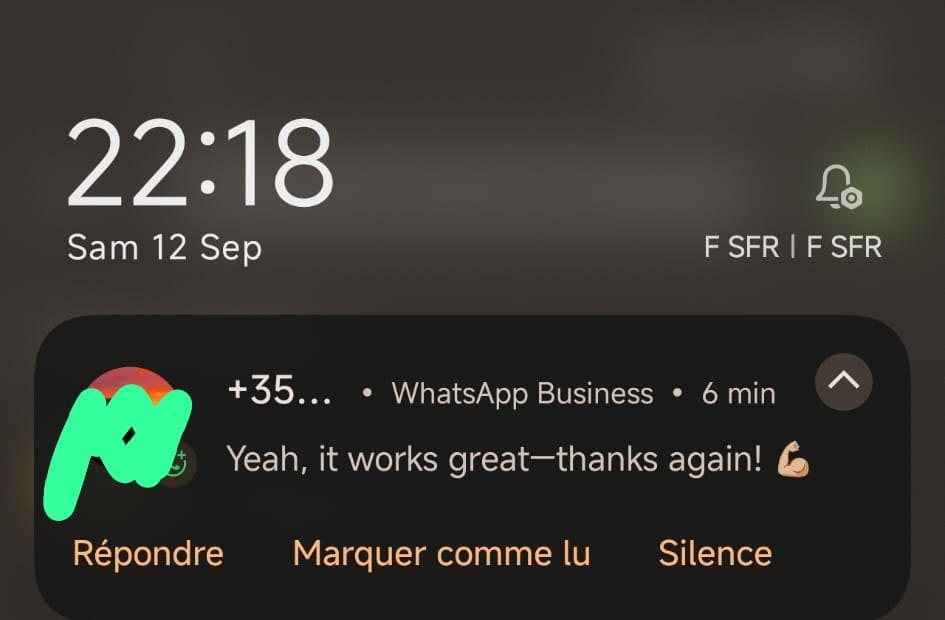 Capture d'un retour client
