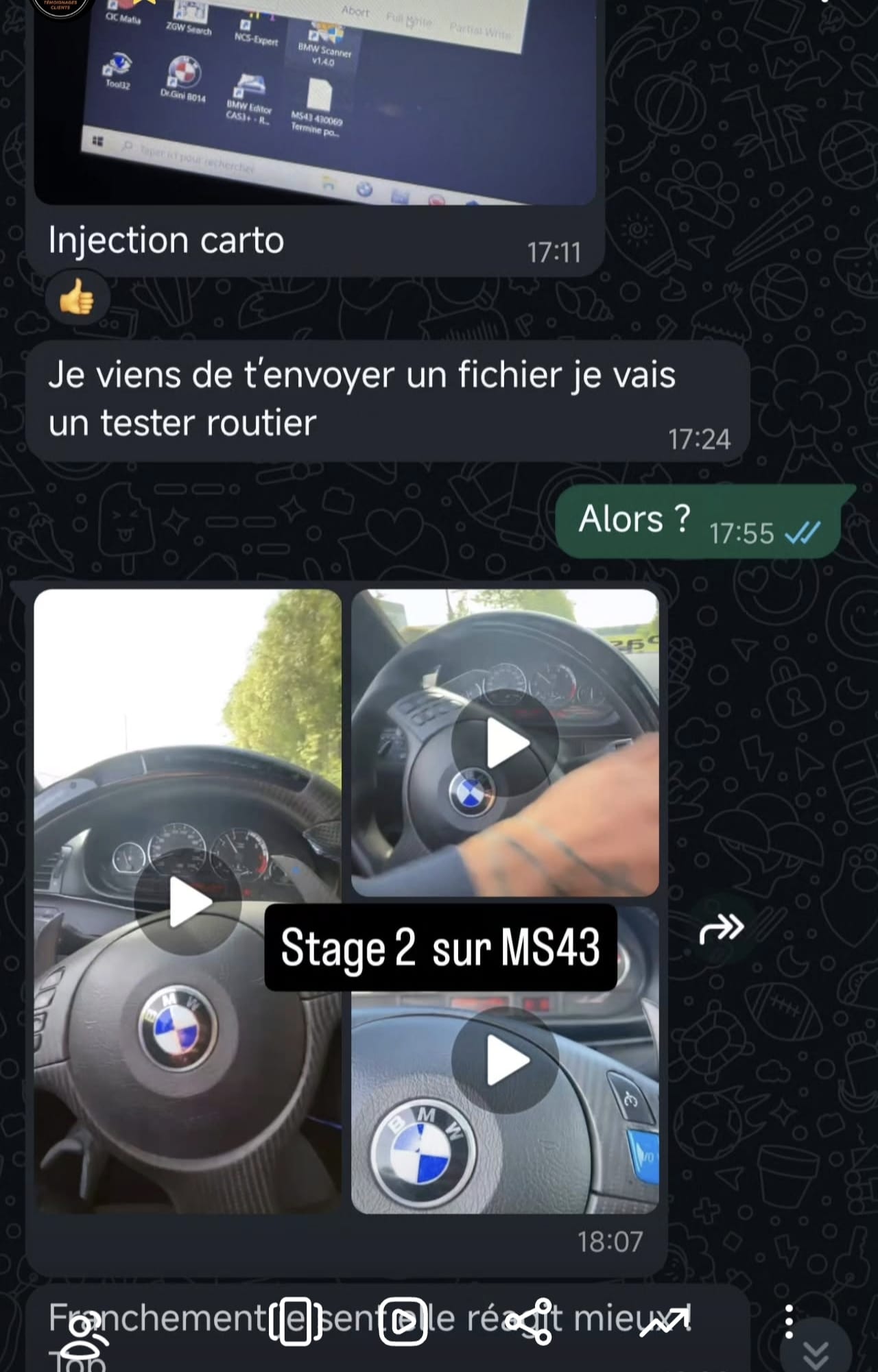 Capture d'un retour client