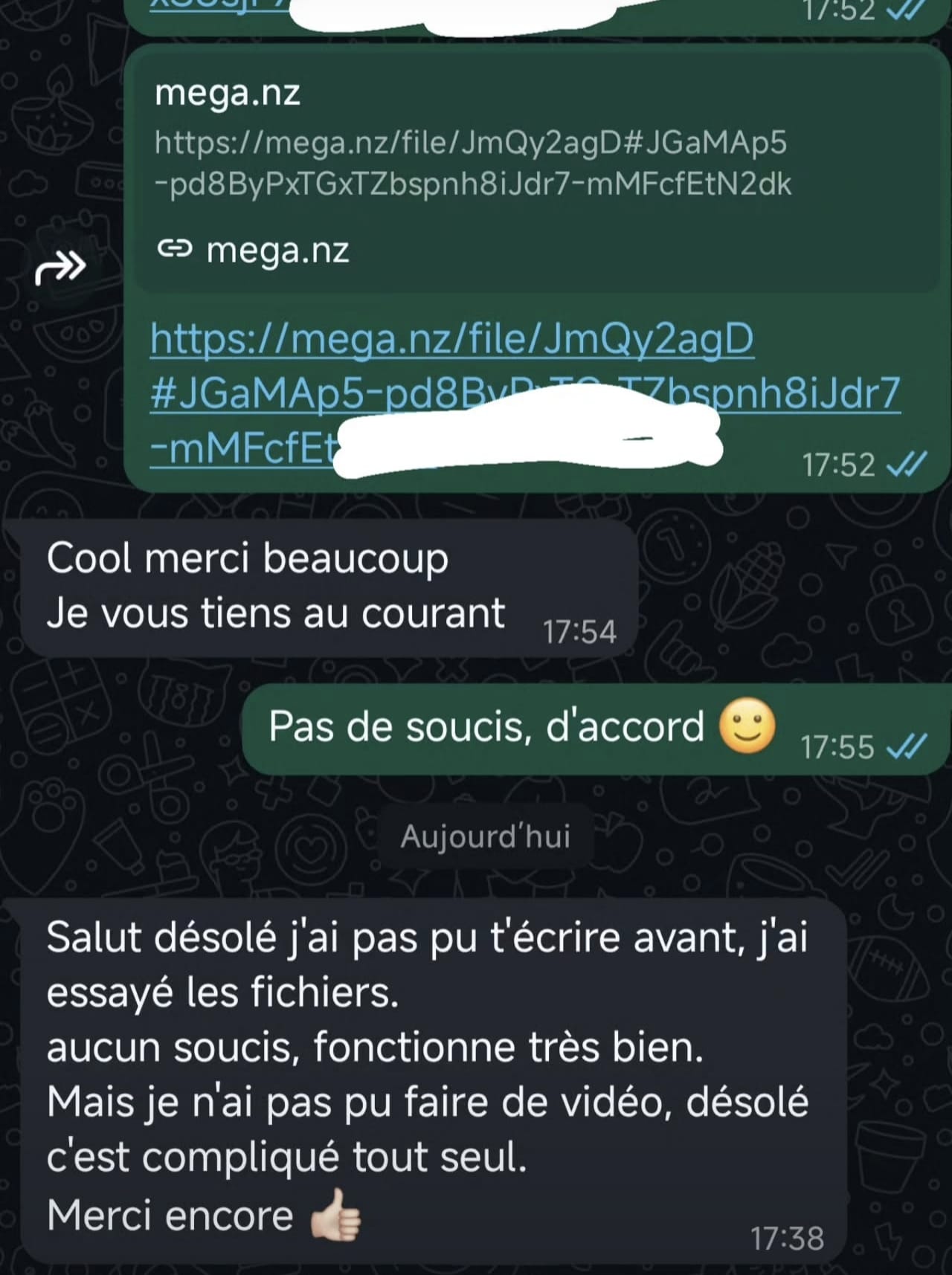Capture d'un retour client
